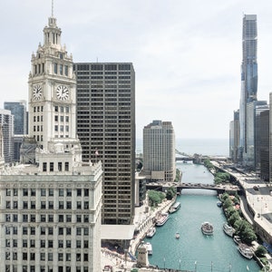 Chicago Photography- Chicago Vista - Architecture Fine Art Photograph, Lake Michigan, Urban Home Decor, Large Wall Art, Print, Chicago River