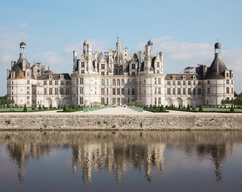 Vallée de la Loire, France photographie - château de Chambord, architecture, photographie d'art, vallée de la Loire, décoration d'intérieur Français, grand art mural