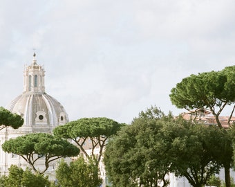 Roma, Italia Fotografía - Bajo los paraguas en Roma - Roma, Arquitectura, Fotografía de Bellas Artes, Decoración del hogar, Arte de pared grande, Roma, Cúpula