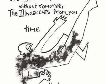 The Illness is Not You page - original ink drawing comic page ~7" x 9"
