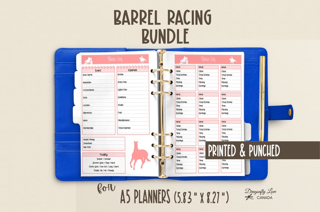 Barrel Racing Planner Inserts – A5 Equestrian Journal Refills - Etsy