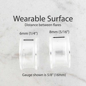 Pair Double Flare Clear Tunnels - Etsy