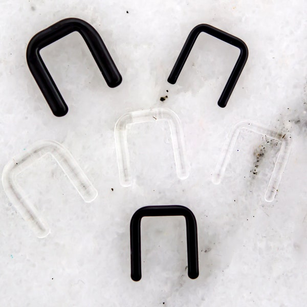 Clear or Black Borosilicate glass septum retainers