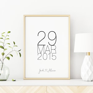 Custom Date Print | Personalised Special Dates Print | Important Dates Print | Memorable Date Print | Custom Couple Gifts | DIGITAL DOWNLOAD