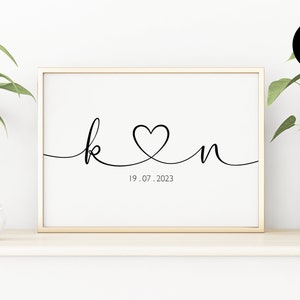 Custom Couple Print | Personalised Couples Gift | Custom Anniversary Gift | Engagement Gift | Wedding Gift | Home Decor | DIGITAL DOWNLOAD