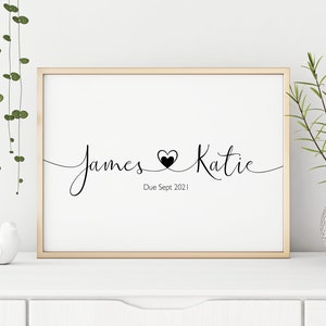Impresión personalizada de anuncio de bebé / Impresión personalizada de anuncio de embarazo / Signo de anuncio de bebé / Decoración de baby shower / DESCARGA DIGITAL