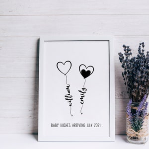 Impresión personalizada de anuncio de bebé / Impresión personalizada de anuncio de embarazo / Signo de anuncio de bebé / Decoración de baby shower / DESCARGA DIGITAL