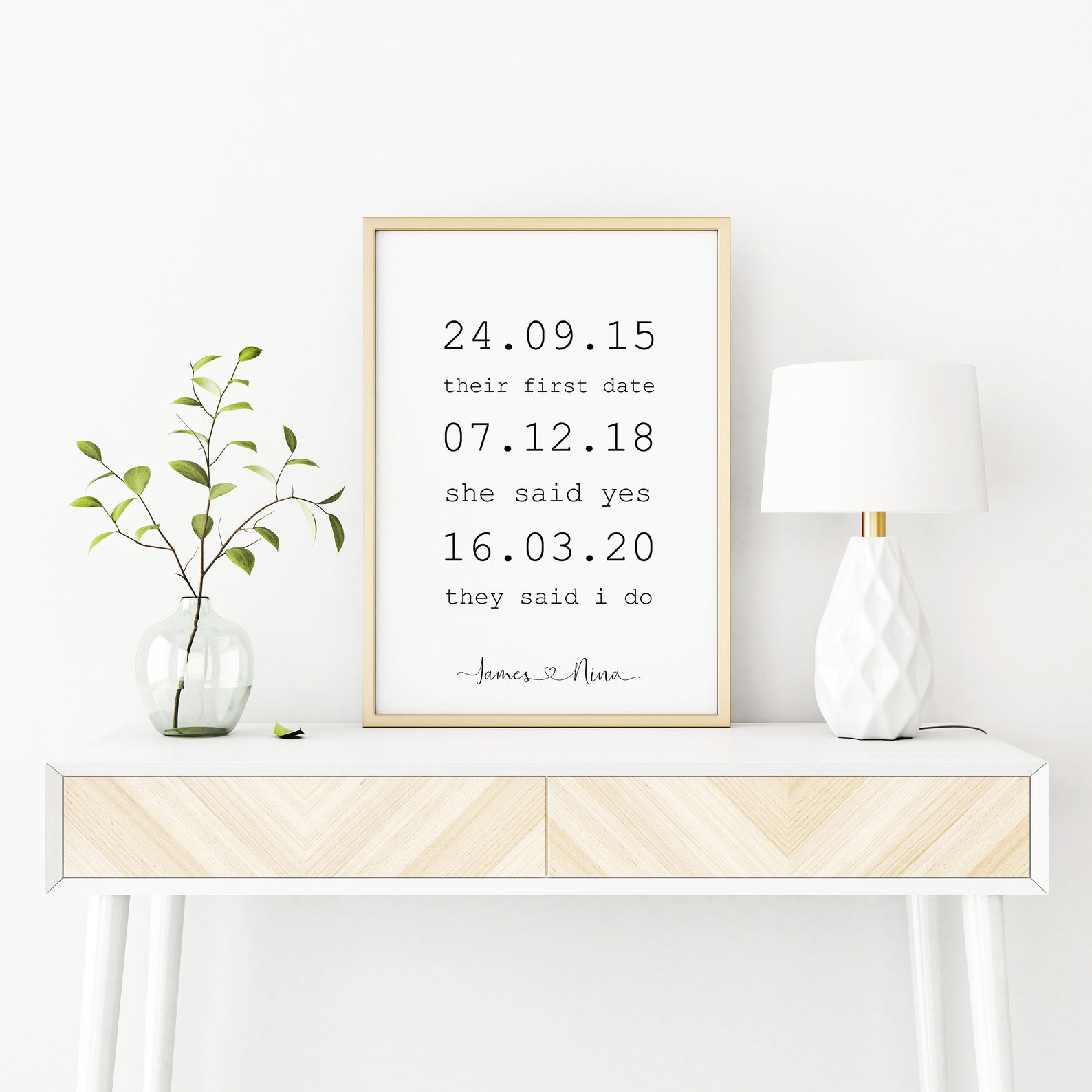 Memorable Dates Print Important Dates Print Special Dates | Etsy