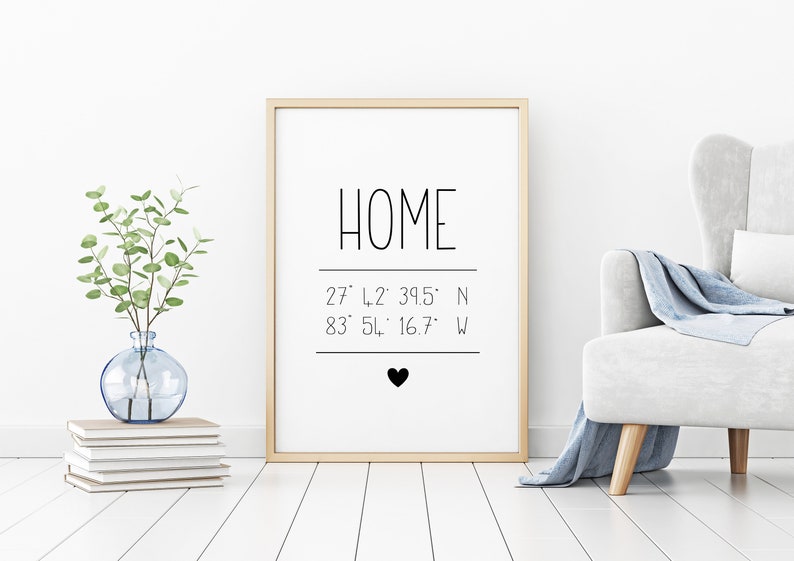 Custom Home Coordinates Print Custom Latitude Longitude Sign Personalised Home Coordinates Gift New Home Print DIGITAL DOWNLOAD image 5