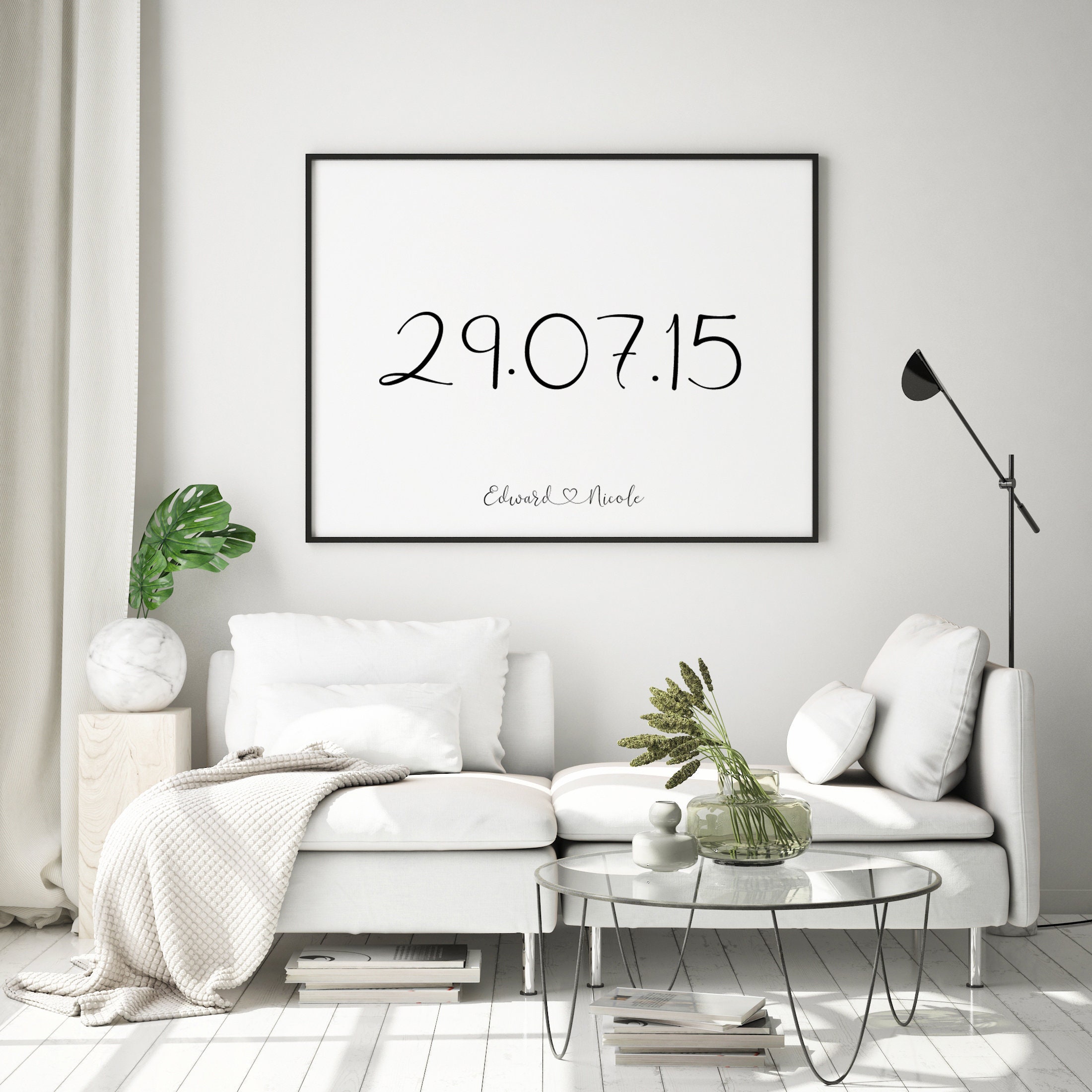 Personalised Date Print Custom Special Dates Print | Etsy