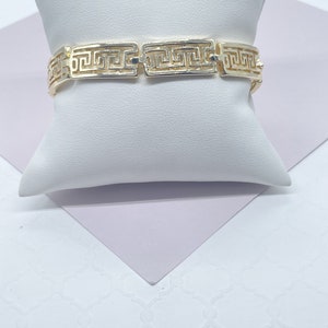 18k Gold Filled Patterned Bracelet