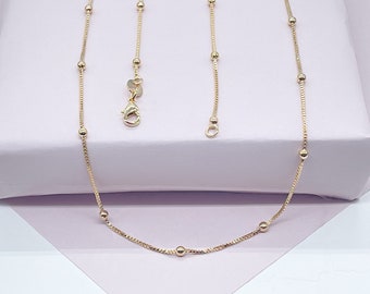 18k Gold Filled Satellite Chain 1mm Necklace