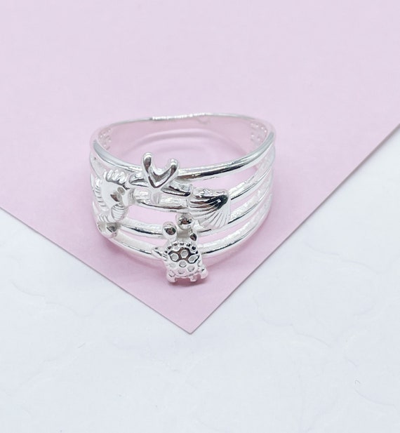 Diamond Engagement Ring - Nautical Engagemnt Ring - Ocean Inspired  Engagement Rings - Engagement -