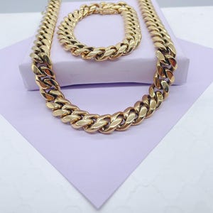 14k Gold Filled Thick 10mm Miami Cuban Link Chain, Cuban Necklace, Cadena de Labon Cubano
