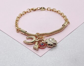 Roberto Coin 18k Yellow Gold 0.07cttw Diamond Princess
