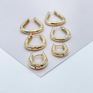 18k Gold Filled Small Horseshoe Shape Hoop EarringsWholesale Jewelry Supplies
