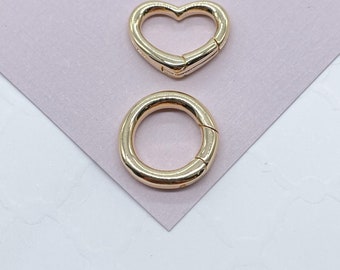 18k Gold Filled Carabiner Snap Lock, Connector Chain Pendants & Charms, Creative Styling  Parts Components