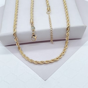 18k Goldfilled 4mm Thick Rope Chain