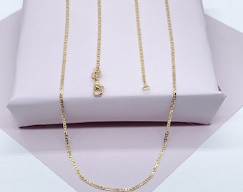 Very Delicate and Thin 18k Gold Filled 1.5mm Mariner Link Chain   Necklace And Jewelry Supplies