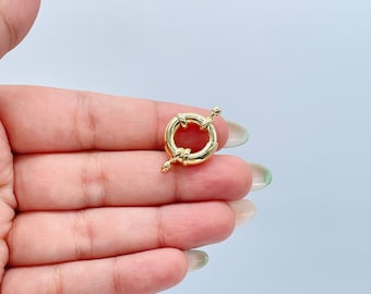 18k Gold Filled Large Spring Ring Clasp  Creative Design Styling  Supplies Components & Parts