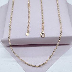 18k Gold Filled Seil-Kette 1,5 mm Fein Halskette