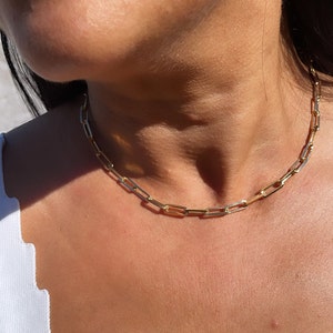 Vintage Style Paper Clip Chain in 18k Gold Filled Necklace or Bracelet  Supplies  Designers