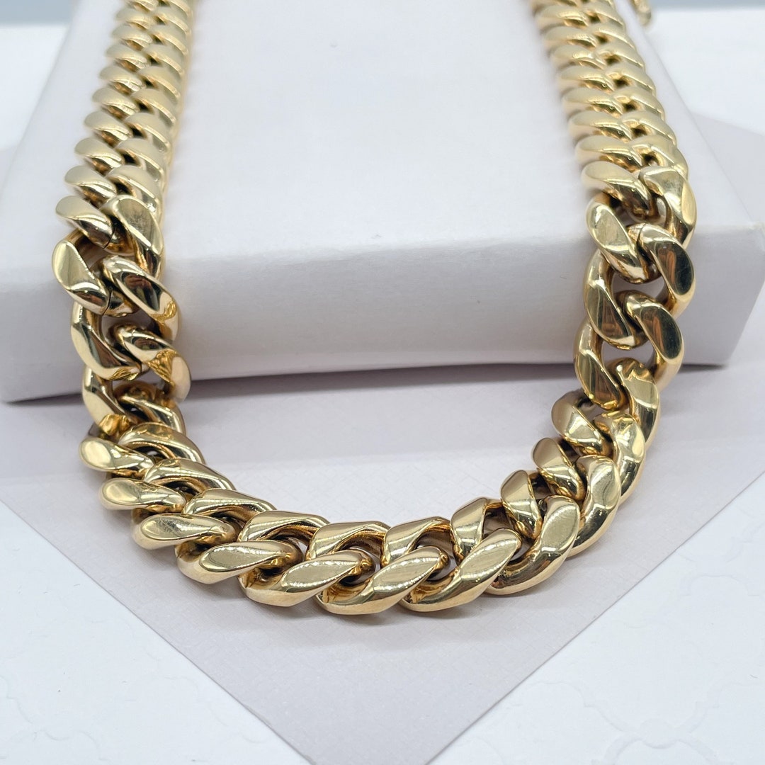 14k Gold Filled Thick 14mm Miami Cuban Link Chain Cuban - Etsy