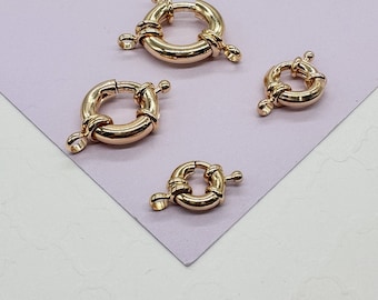 18k Gold Filled Large Spring Ring Clasp  Creative Design Styling  Supplies Components & Parts