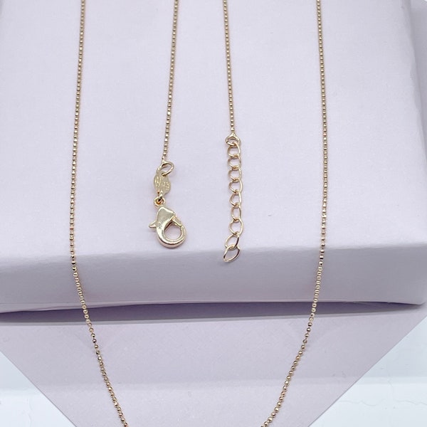 18k Gold Filled 1mm Shinny Little Ball Chain, Gold Shinny Small Dots Chain   And Jewelry Making Supplies
