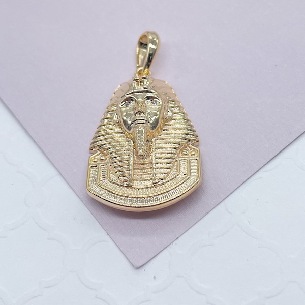18k Gold Filled Sphinx Pendant With Zircon Stone Eyes