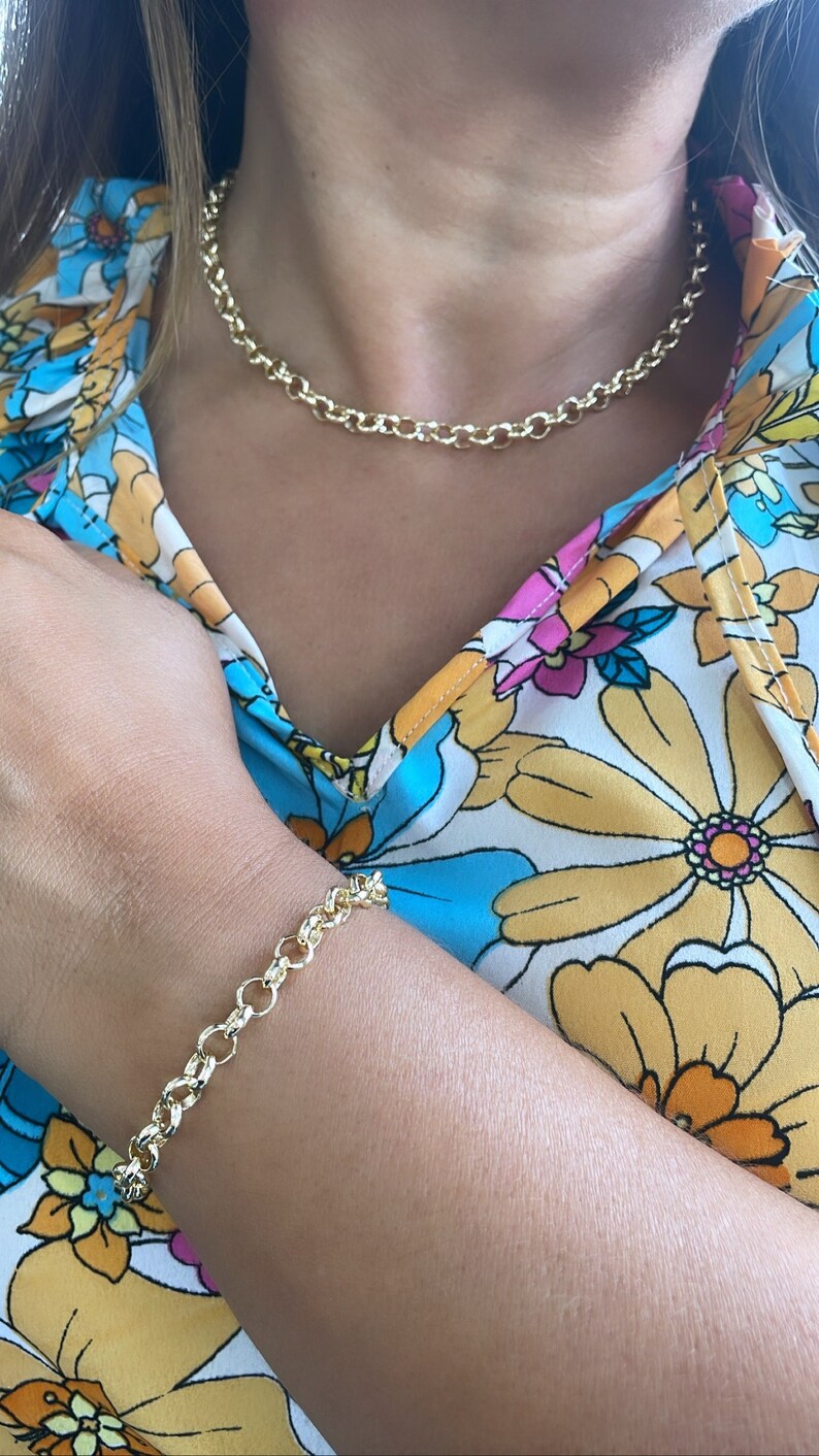 4mm Rolo Chain 18k Gold Filled 4mm Dainty Rolo Chain and Bracelet - Etsy