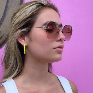 18k Gold Filled Colorful 35mm Hoop, Enamel with Little Stars Details Six Different Colors   And Jewelry Making Supplies