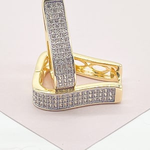 Luxury Jewelry, Sophisticate 18k Gold Filled Clicker Hoop Earrings Available in Rose Gold, Sivler And Gold