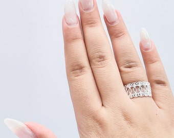 925 Sterling Silver Unified Circle Ring With Engraved 925 Sterling Silver Unified Circle Ring With Engraved