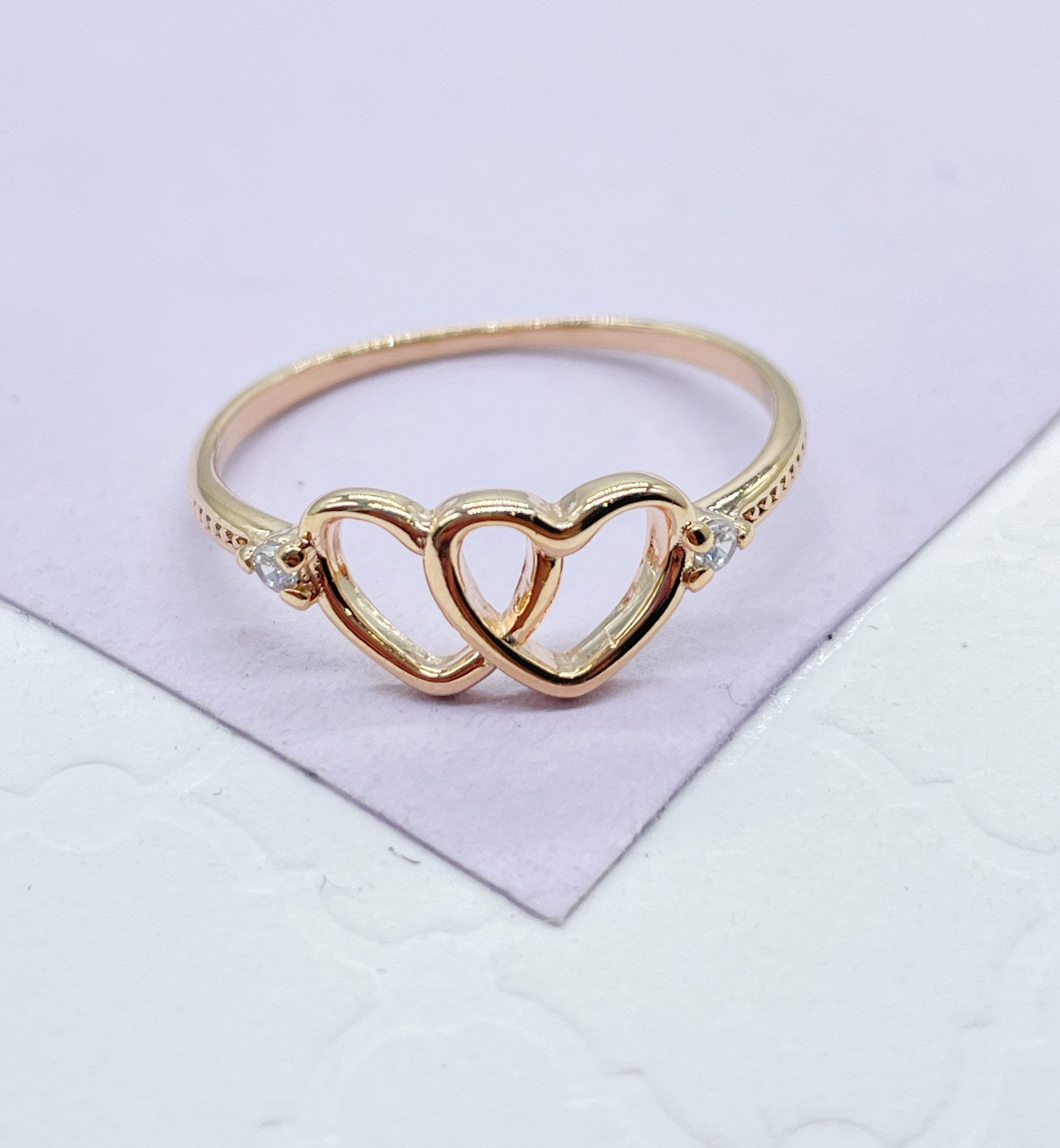 Heart Ring 1/20 cttw Diamonds Sterling Silver & 10K Two-Tone Gold | Kay