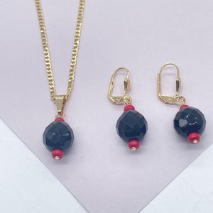 Conjuntos de Azabache de imitación rellenos de oro de 18 quilates en dos tamaños, suministros de protección para fabricación de joyas
