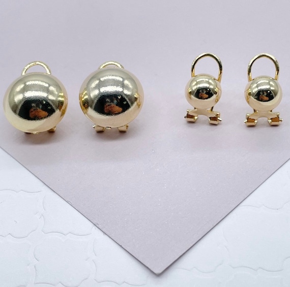 SUNNYCLUE 1 Caja De 6 Piezas De Latón Chapado En Oro Real De