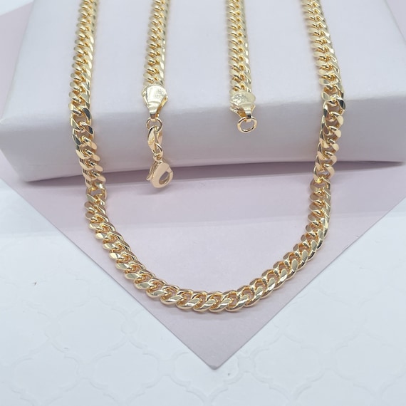 18k Gold Filled 5mm Cuban Link Chain Wholesale Jewelry Making Supplies Etsy Australia