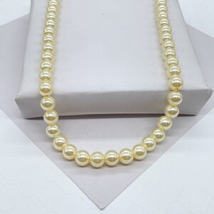 18k Gold Fill 8mm Perlen Cremefarbenes Perlenset