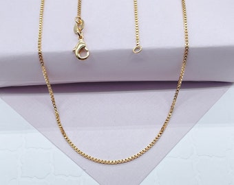 24k Yellow Gold Filled Necklace 18"Chain 3mm Carved Snake Link GF Charms Jewelry 24k Yellow Gold Filled Necklace 18"Chain 3mm Carved Snake Link GF Charms Jewelry