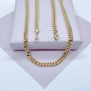 18k Gold Filled 7mm Cuban Link Chain,  Miami Cuban Available Necklace and Bracelet, Gold Curb Chain   And Jewelry Making Supplies