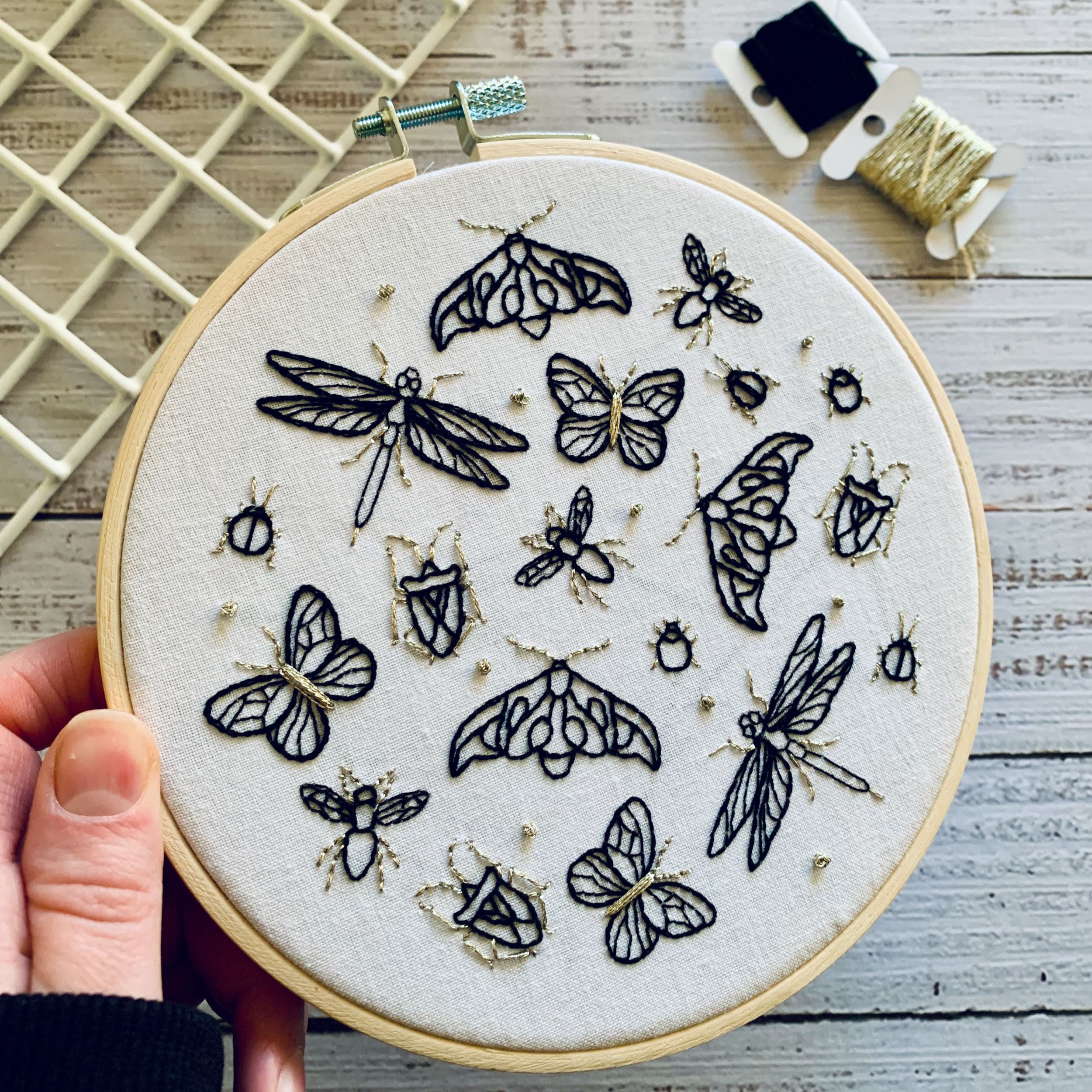 Digital Download. Insect Nature Embroidery Hoop Art PDF Etsy