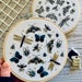 Full embroidery kit. Insect DIY beginner hoop art craft. Adult anxiety/stress relief butterfly and dragonfly gift 