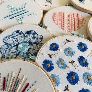 Ready Made Embroidery Hoop. 24 different designs to choose from. Once they&#39;re gone they&#39;re gone!