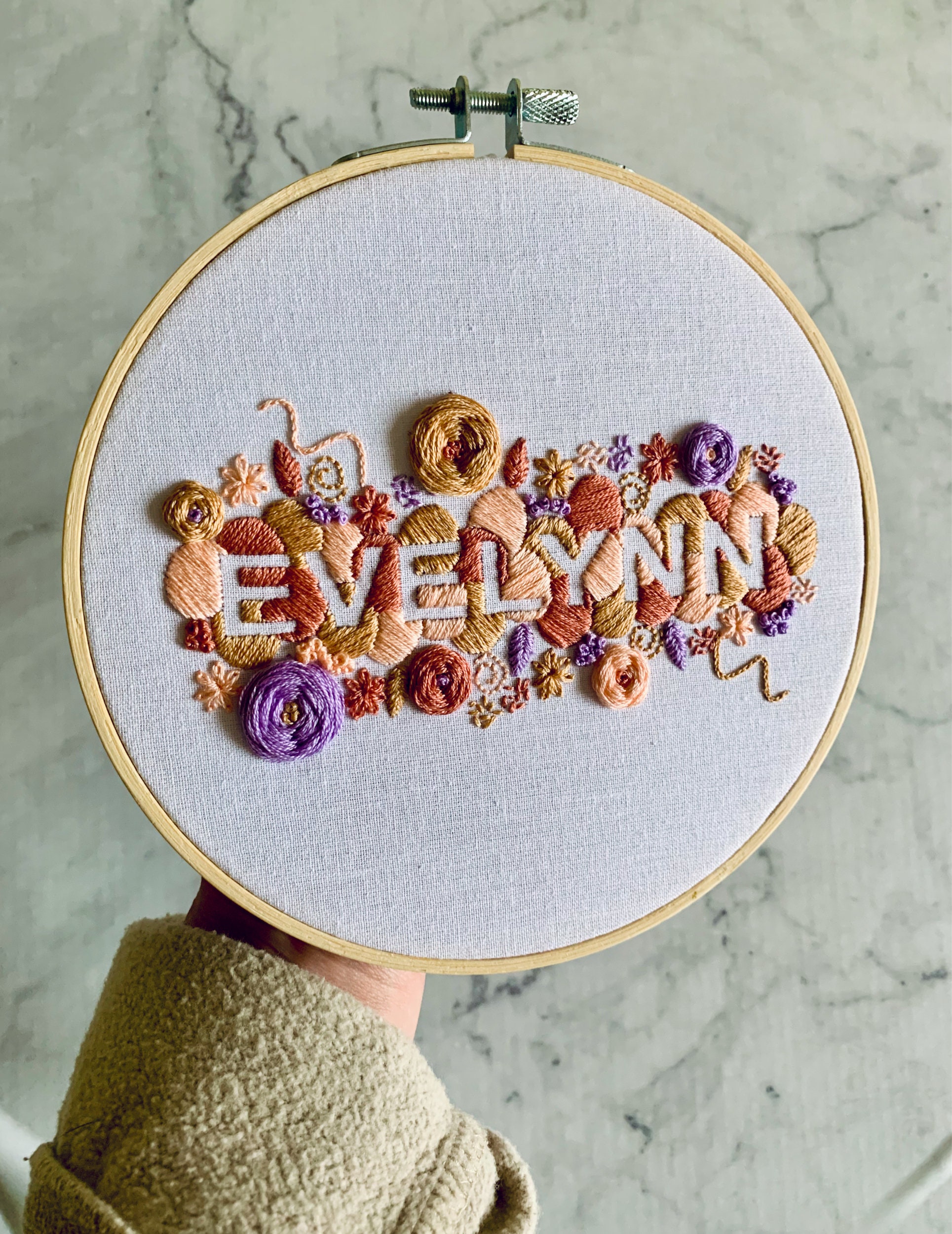 Digital Download. Custom Name/word Embroidery Hoop Art PDF - Etsy
