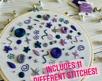 Anfänger Stickmuster PDF - Lernen Sie 11 Essential Stitches Tutorial