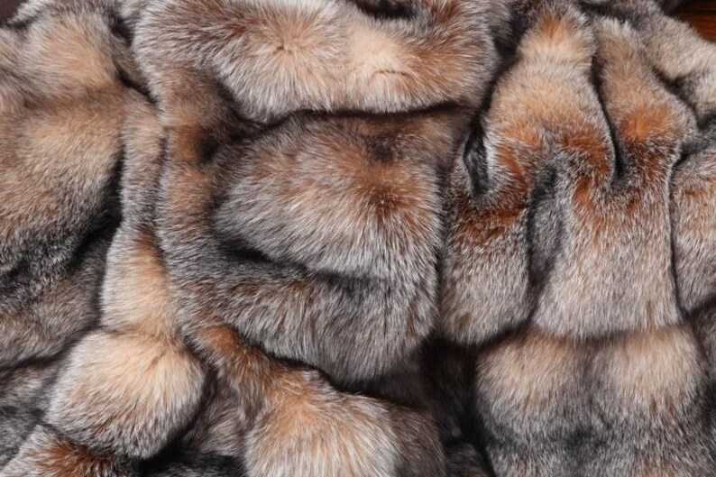 Real FOX FUR BlanketThrowtop quality cozy fur piece Etsy