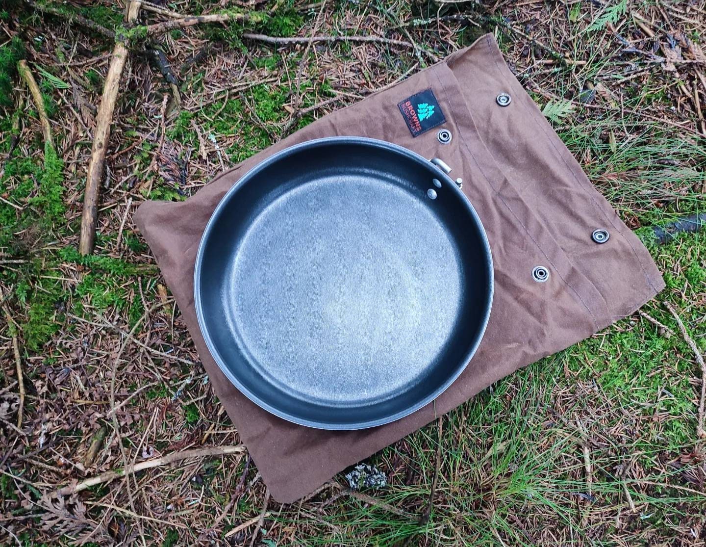 Camp Skillet, Hand Forged, Hiking 6.75 or 9.5 dia. Bushcraft and