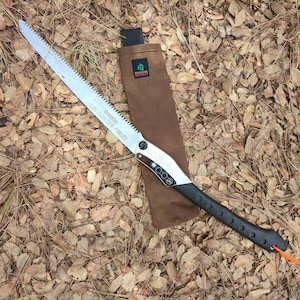 Fodero per sega pieghevole Bushcraft Bigboy in tela cerata grande e setosa.