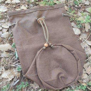 Bigfoot  Canvas Co. Bushcraft 10cm zebra billy can cook pot waxed canvas pouch bag for food stuffs, pots and mugs. Stanley 24oz pot.